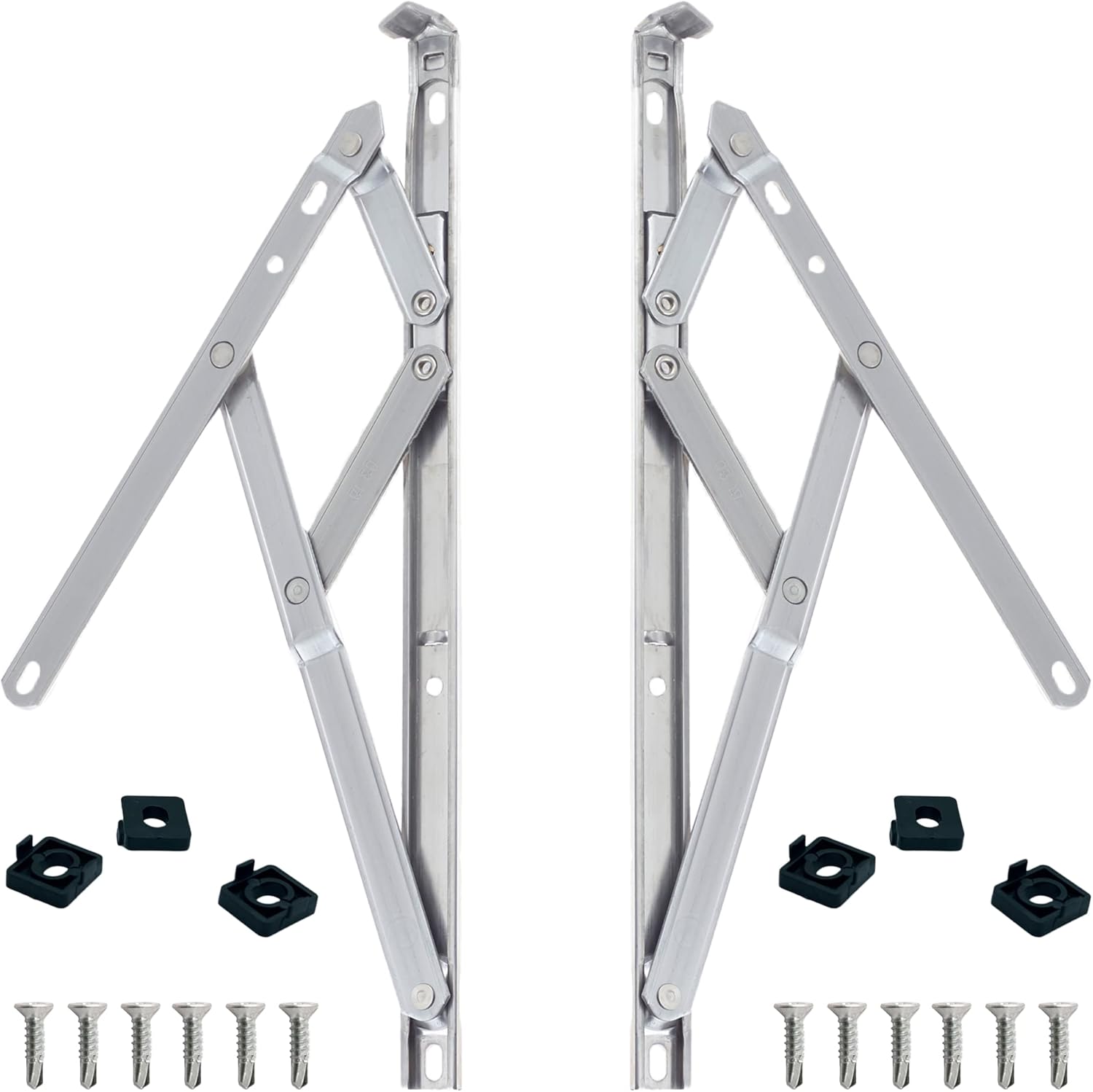 uPVC - Bisagra universal para ventana (PVC, 13 mm, 17 mm, 12 pulgadas, acero inoxidable sin mano)