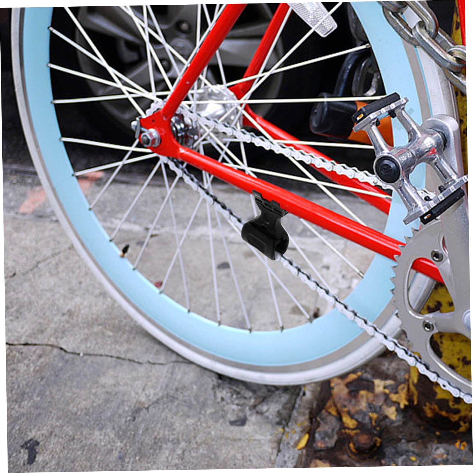 Hemobllo 5 Pezzi tendicatena montagna guida catena protettore della all'aperto guardiano della della bicicletta protezione della della bicicletta plastica Nero