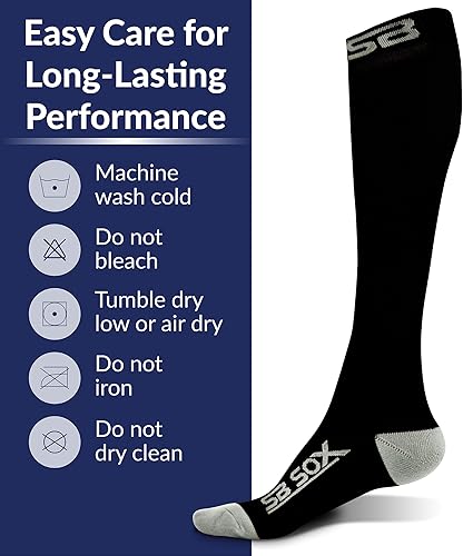 Miniatura 7 de SB SOX - Calcetines de compresión (20-30 mmHg) para hombres y mujeres - Calcetines de compresión para usar todo el día, mejoran el flujo sanguíneo