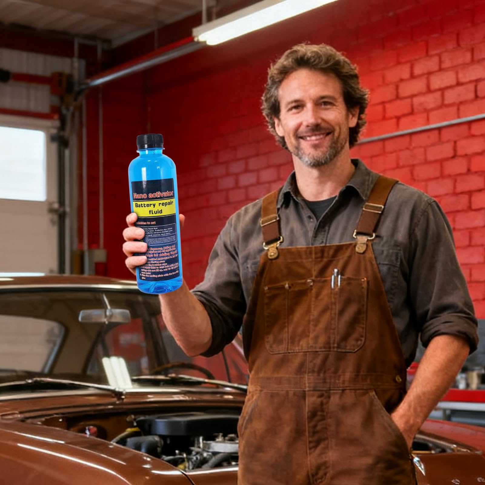 Liquido di riparazione della batteria per auto, 500 ml, liquido additivo per riparazione e recupero, additivo per batteria automobilistica, per veicoli meccanici, interni, esterni, camion SU