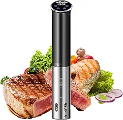 Sous Vide, Wancle Roner 1100 W Sous Vide Cooker controlo preciso da temperatura, IPX7 resistente à água, design compacto, fácil de usar