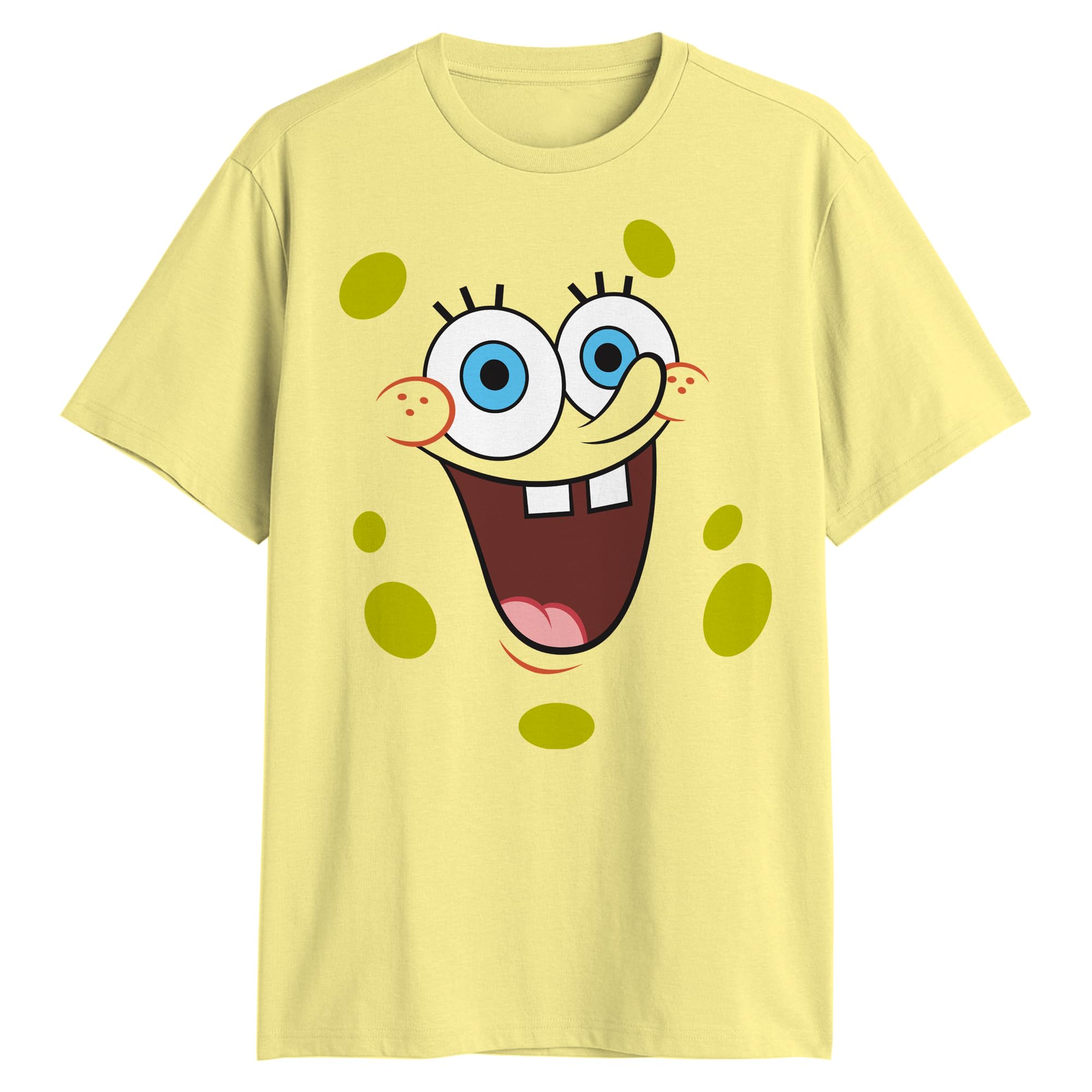 T-shirt Bob l'éponge motif grand visage jaune imprimé graphique haute définition homme adulte