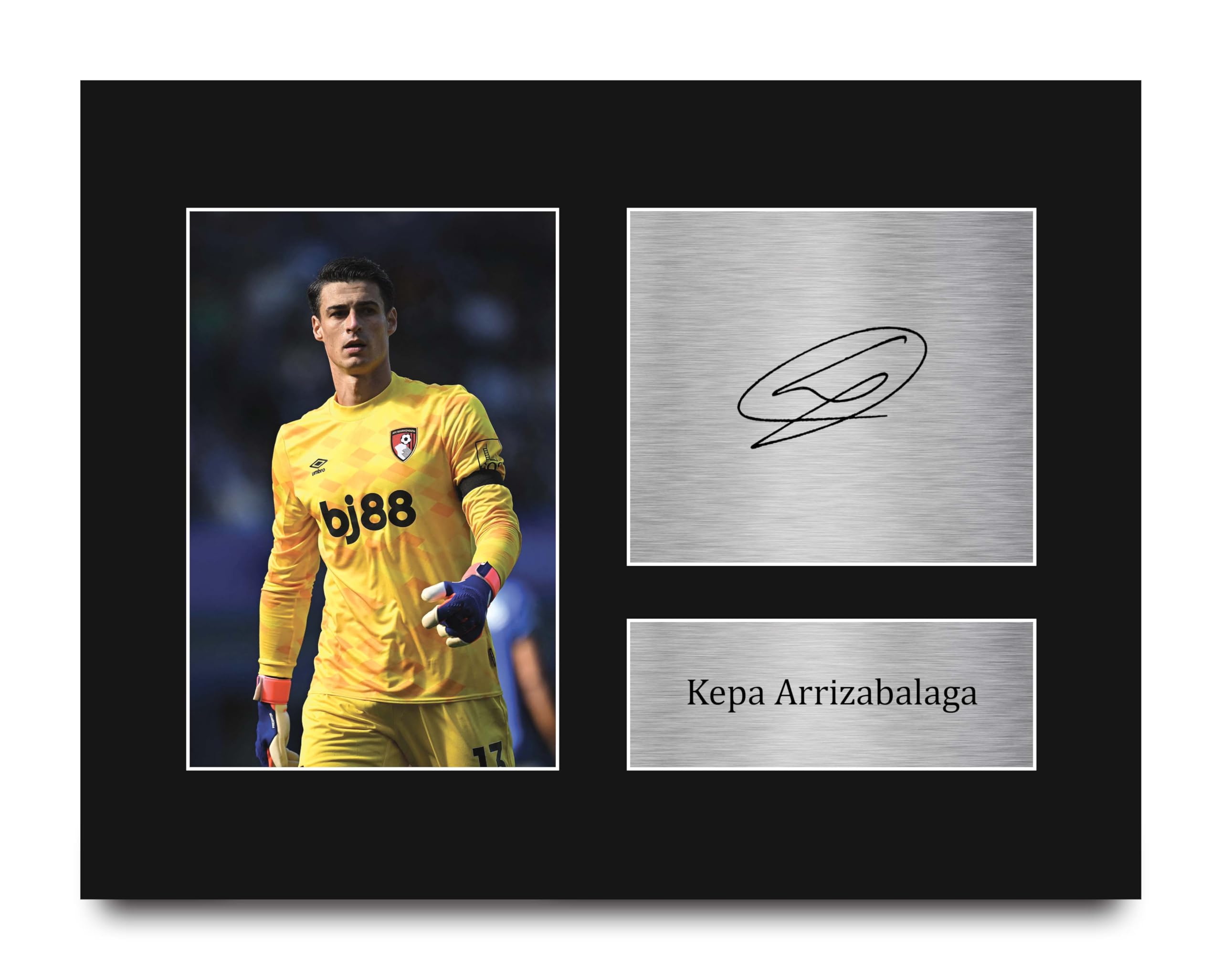 HWC Trading Kepa Arrizabalaga Bournemouth Gifts Printed Signed Autograph Picture for Soccer Fans and Supporters - US Letter (ID-008266)
