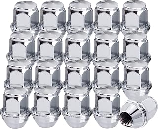 GDYDI 20pcs 14x1.5 Chrome One-Piece OEM Lug Nuts for 2015-2021 Mustang Edge MKX MKZ Aviator Stock Wheels