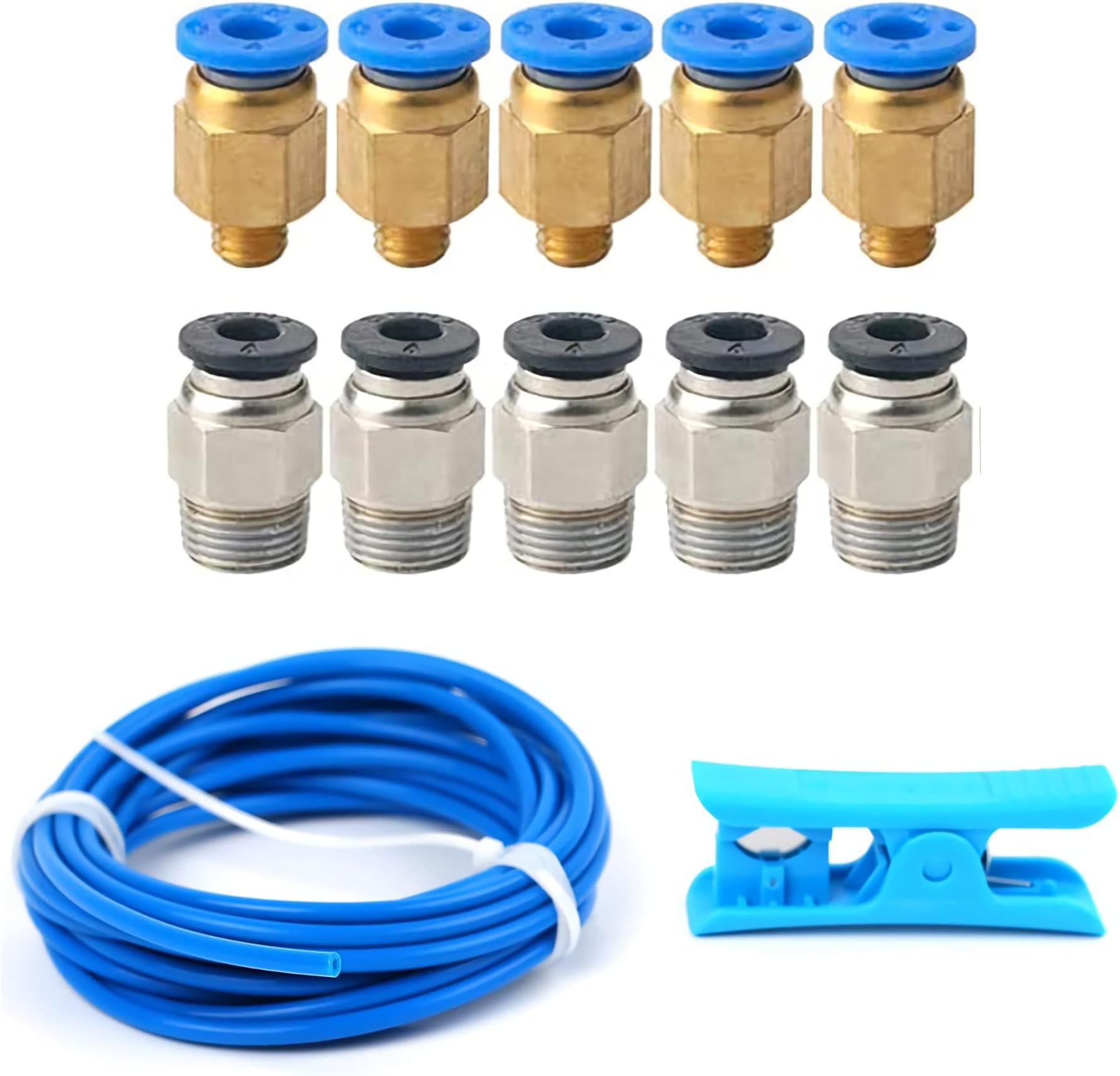 Pneumatik Steckverschraubung M6 Auf 4 Mm 4 Stück Push In - Foto 4