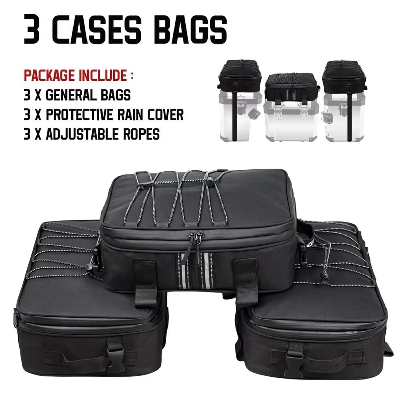 Moto Paraurti Borsa per BMW per R 1200 per GS per LC per Moto da Avventura Sella Impermeabile Bagaglio Baule Multifunzionale(3 Bags - a Set)