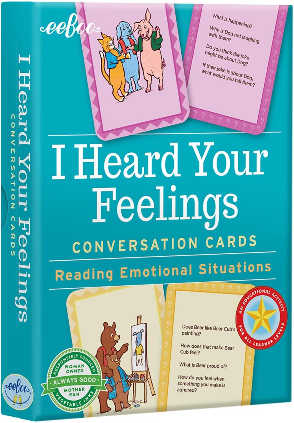 eeBoo I Heard Your Feelings Conversation Flash Cards