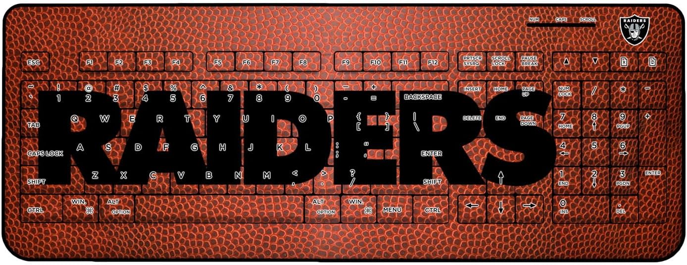 Las Vegas Raiders Football Design Wireless Keyboard