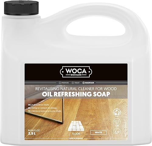 Vista 14 de WOCA Jabón refrescante de aceite (refresco de aceite), natural 2.5L - Limpiador concentrado para pisos de madera dura tratados con aceite, muebles