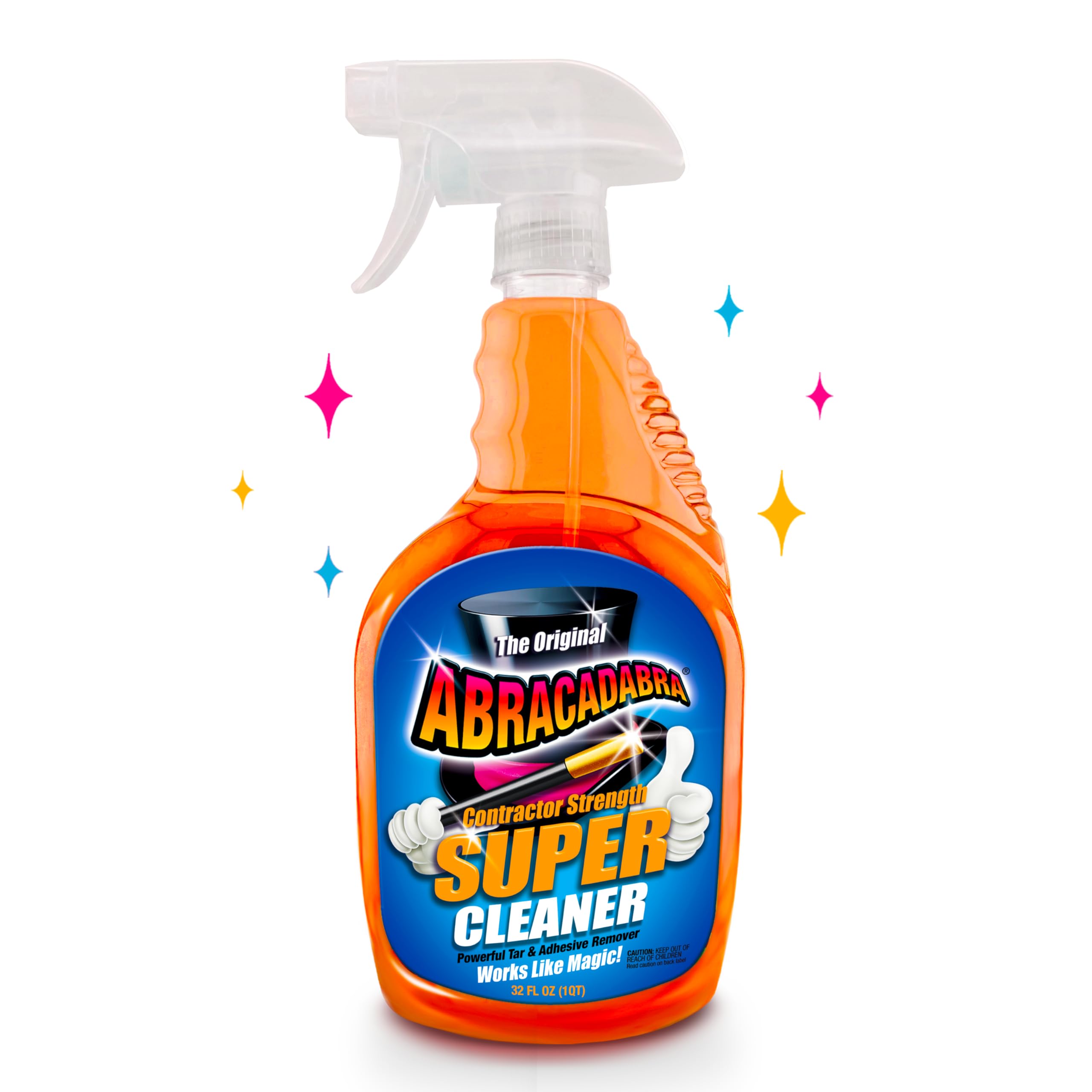 Abracadabra® - Contractor Strength Super Cleaner - Proven Roofer’s Formula for Removing Tar, Adhesive, Grease, Sap & Uncured Foam – Heavy-Duty for the Jobsite, Tools, Concrete, Pavers & More