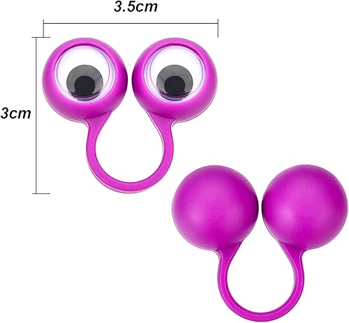 Miniatura 2 de Frienda 30 piezas de marionetas de ojo en los ojos, anillo de globo ocular Googly, juguetes de recuerdo de fiesta para niños, 5 colores (tamaño