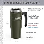 Thermos King Acier inoxydable 16 Ounce Mug Voyage, Matte Green