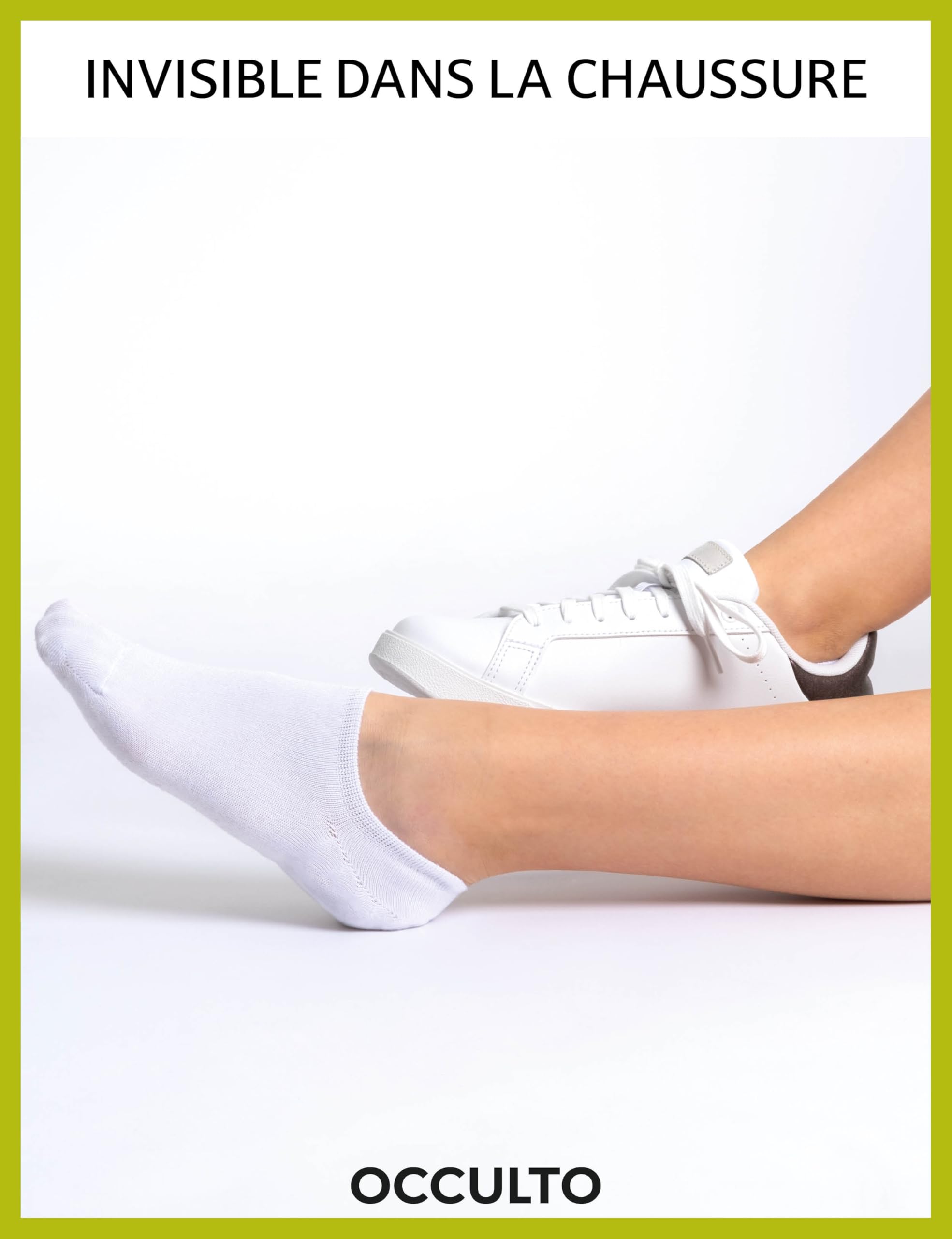 Occulto Chaussettes invisibles bambou Femme & Homme lot de 10 (modèle: Solana)