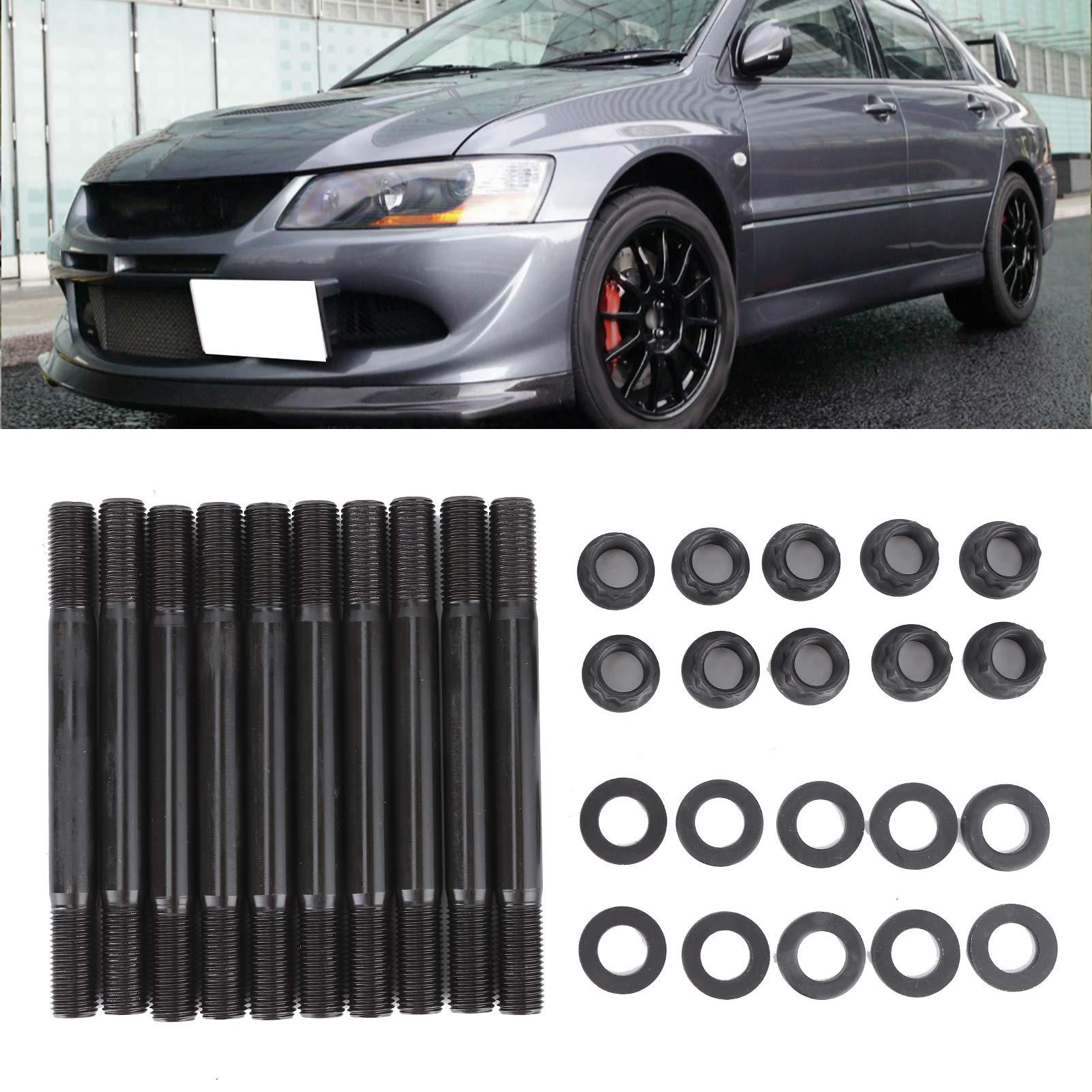Perno testata, kit di fissaggio bulloni testata motore 207-4203 per blocco motore compatibile con Eclipse EVO8 EVO9 dal 1994 in poi