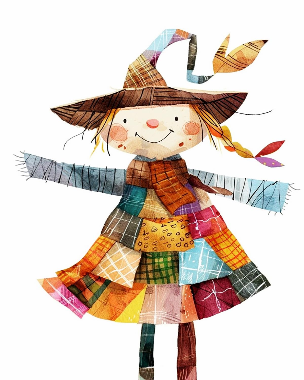 Liubaishi Multicolour Paint By Numbers For Adults, Patchwork Little Witch, 40X50 Cm Acrylic Canvas Kit