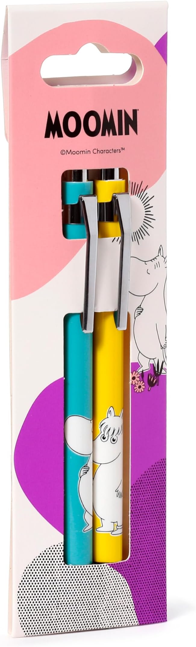 Moomin Pen Twin Set - Pen Stationary Set - Cool Fancy Pack of Pens Black For Office Writing College - Uni Essentials - Back to School Supplies - Non Smudge