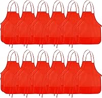 Vista 21 de Delantales de Pintura para Niños 12 Piezas 12 Colores Delantal de Arte Infantil con 2 Bolsillos Espaciosos Delantales para Niños para Actividades