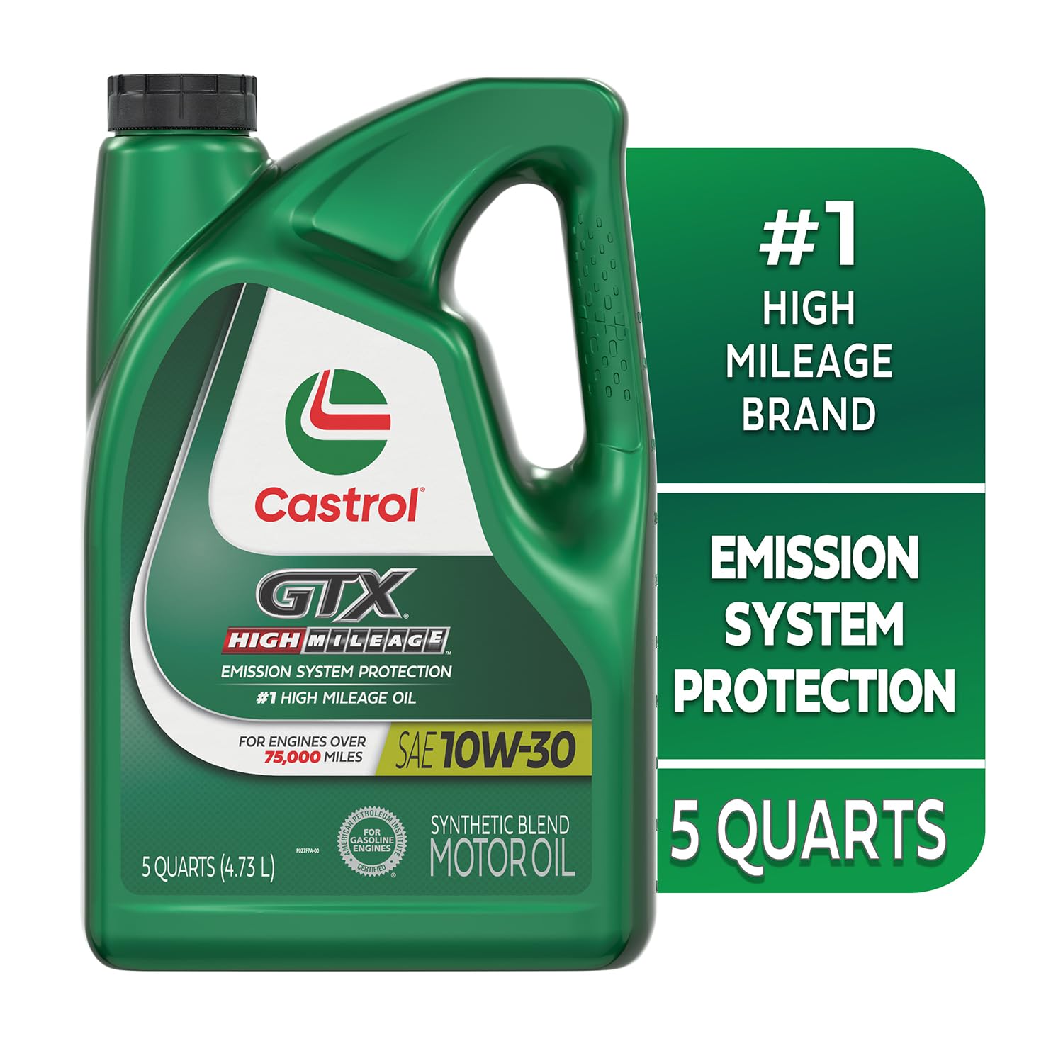 Amazon | カストロール 0 GTX High Mileage 10W-30 モーターオイル 5 