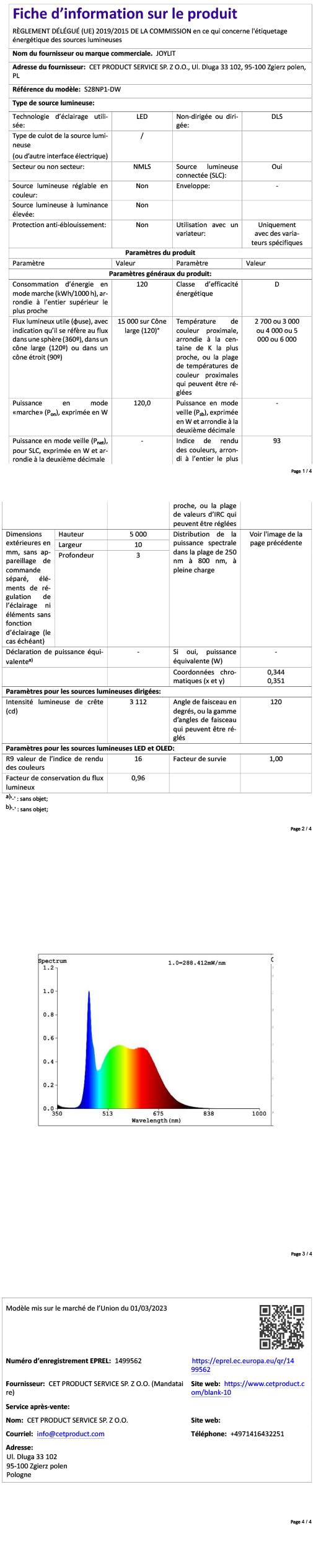 JOYLIT 24V Striscia LED 5 Metri 15000LM Alta Luminosità CRI 92+ 5000K Bianco 120W, CE UL PRO 1120LEDs SMD 2835 Adesivo Nastri Luci Luminoso, Flessibile Light Strip per Commerciale, Casa