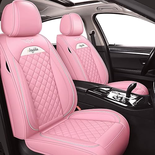 Miniatura 8 de Juego completo de fundas de asiento de automóvil, fundas de asiento de cuero, fundas de asiento de automóvil para camiones, ajuste universal para la