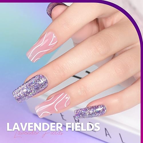 Miniatura 10 de GAOY Esmalte de gel brillante, 0.6 onzas líquidas de gelatina translúcida con purpurina, arte de uñas DIY en casa, 1609 blanco lechoso