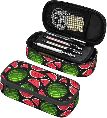 Miniatura 16 de Estuche de lápices de piña tropical colorido de gran capacidad, bolsa de almacenamiento para lápices, bolsas de papelería con cremallera, soporte