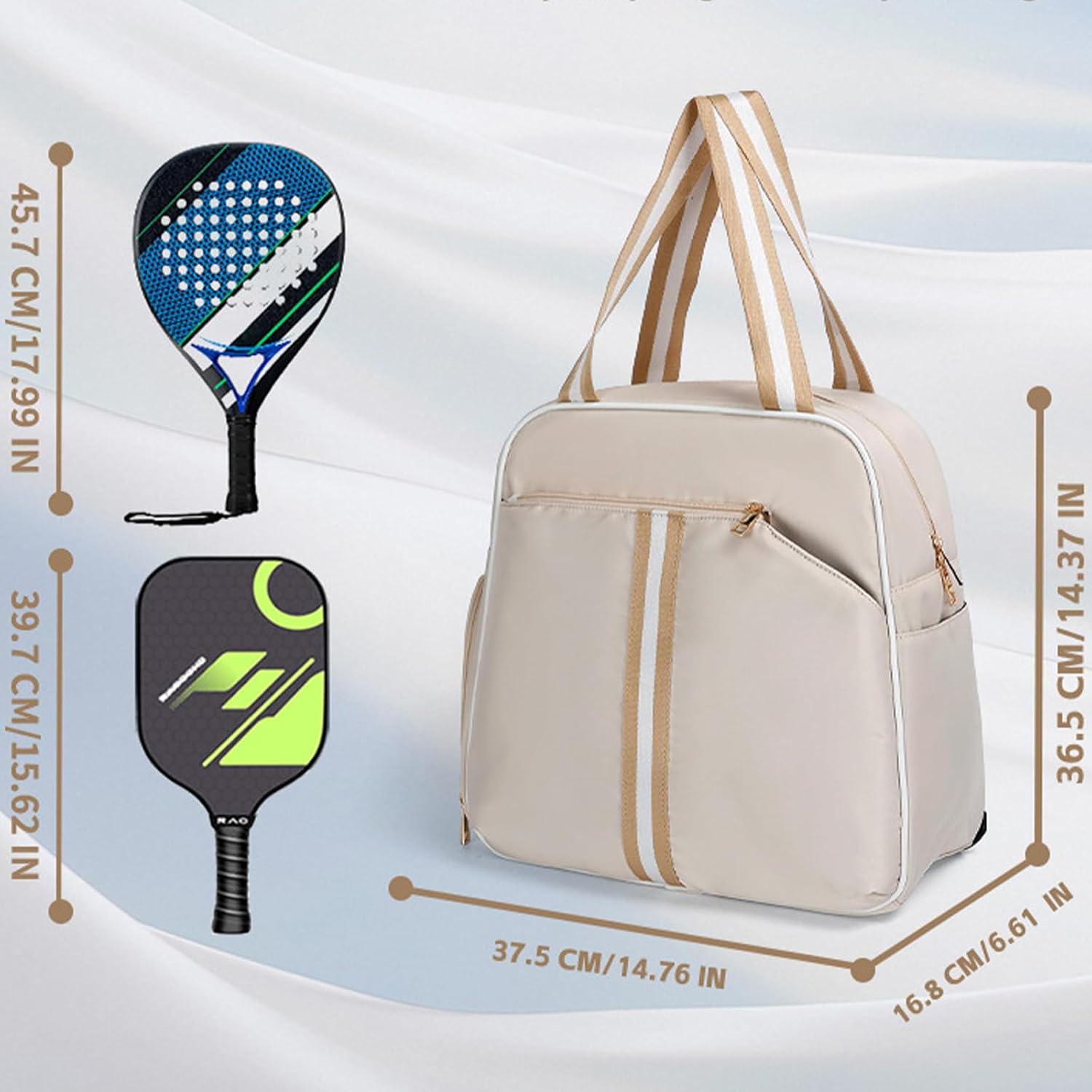 Large Capacity Tennis Backpack for Women - Unisex Waterproof Duffel Bag with Shoe Compartment - Durable Travel Bag