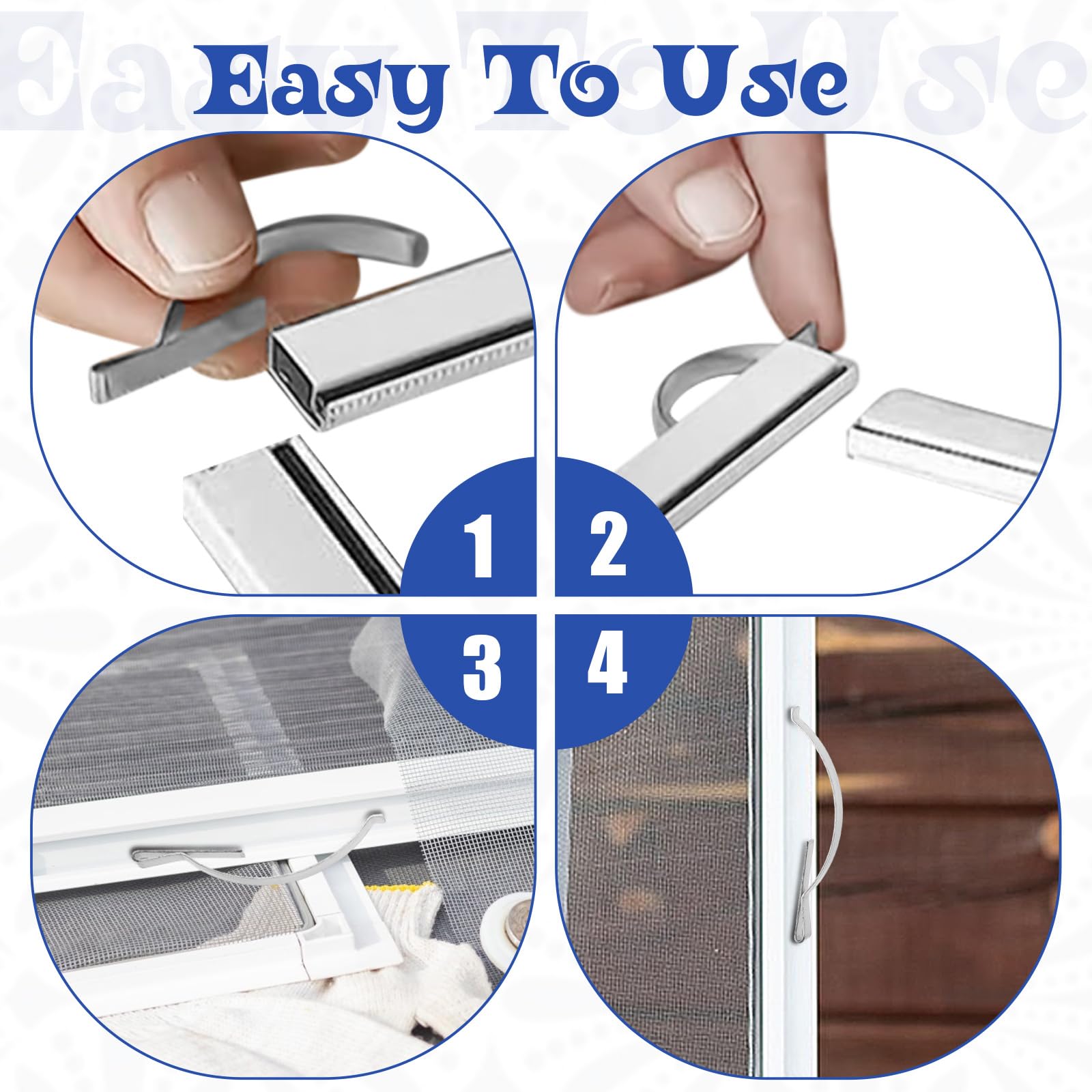 Window Screen Hardware FINBe Window Screen Tension Spring Clips - 40pcs ...