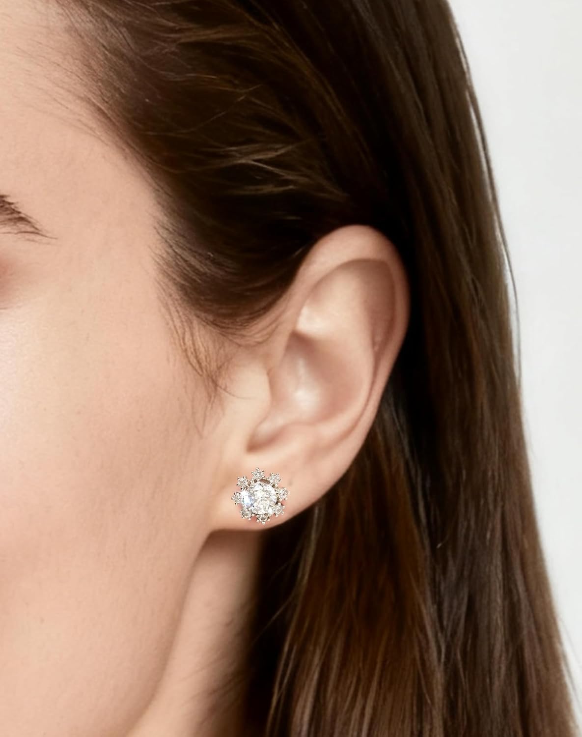 2-4ct Moissanite Stud Earrings for Women - D Color VVS1 Clarity Solid 925 Sterling Silver 18K White Gold Plated Jewelry - Lab Created Diamond Mens Gifts - Image 5