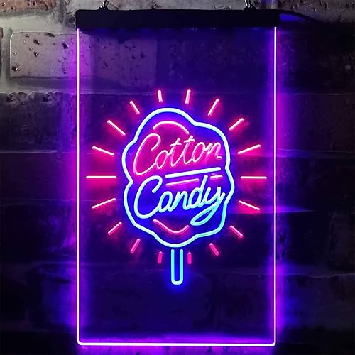 Miniatura 2 de ADVPRO Cotton Candy Shop Display Kid Room - Letrero de neón LED de doble color, azul y rojo, 12 x 16 pulgadas, st6s34-i3223-br