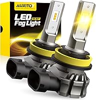 AUXITO H11/H8/H16 3000K Amber Yellow LED Fog Light Bulbs, 6000LM 300% Brighter CSP Chips, Plug & Play DRL (Pack of 2)