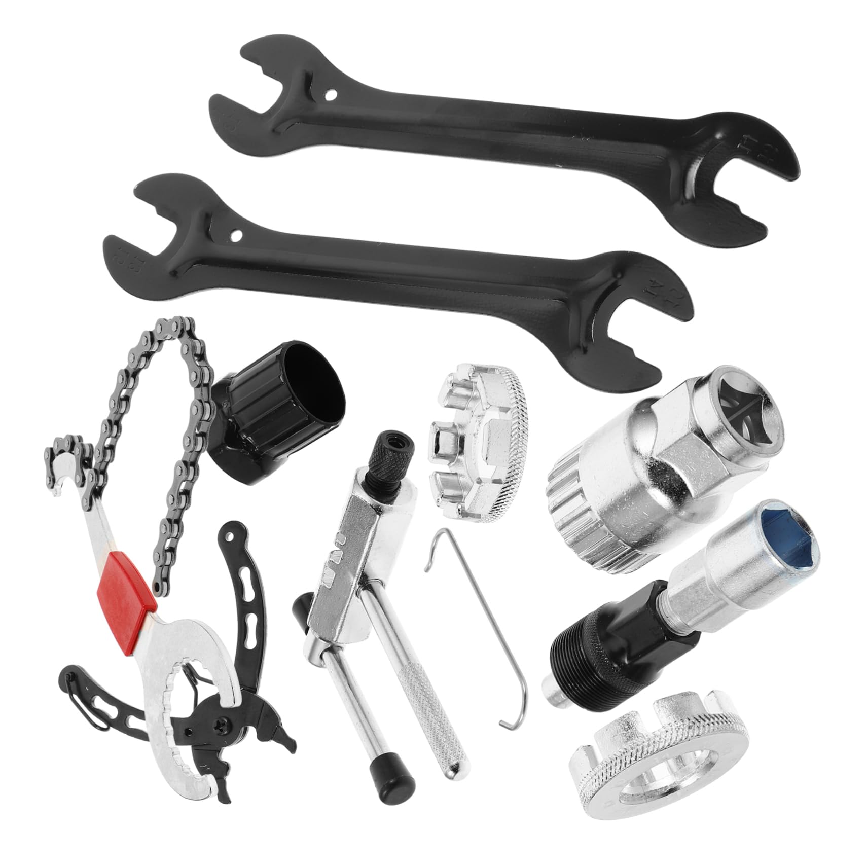 Fahrrad Reparaturset mit Speichenschlüssel aus Sinterkarbidstahl und Kunststoff Kompakt für Unterwegs und Outdoor Reparaturen