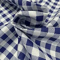 Tecido Gorgurinho Estampado para Decoração, 1,50m Largura, 40% Algodão 60% Poliéster, Cores Vivas, Resistente, Ideal para Revestimento, Almofadas, Artesanato (Xadrez Azul Royal)