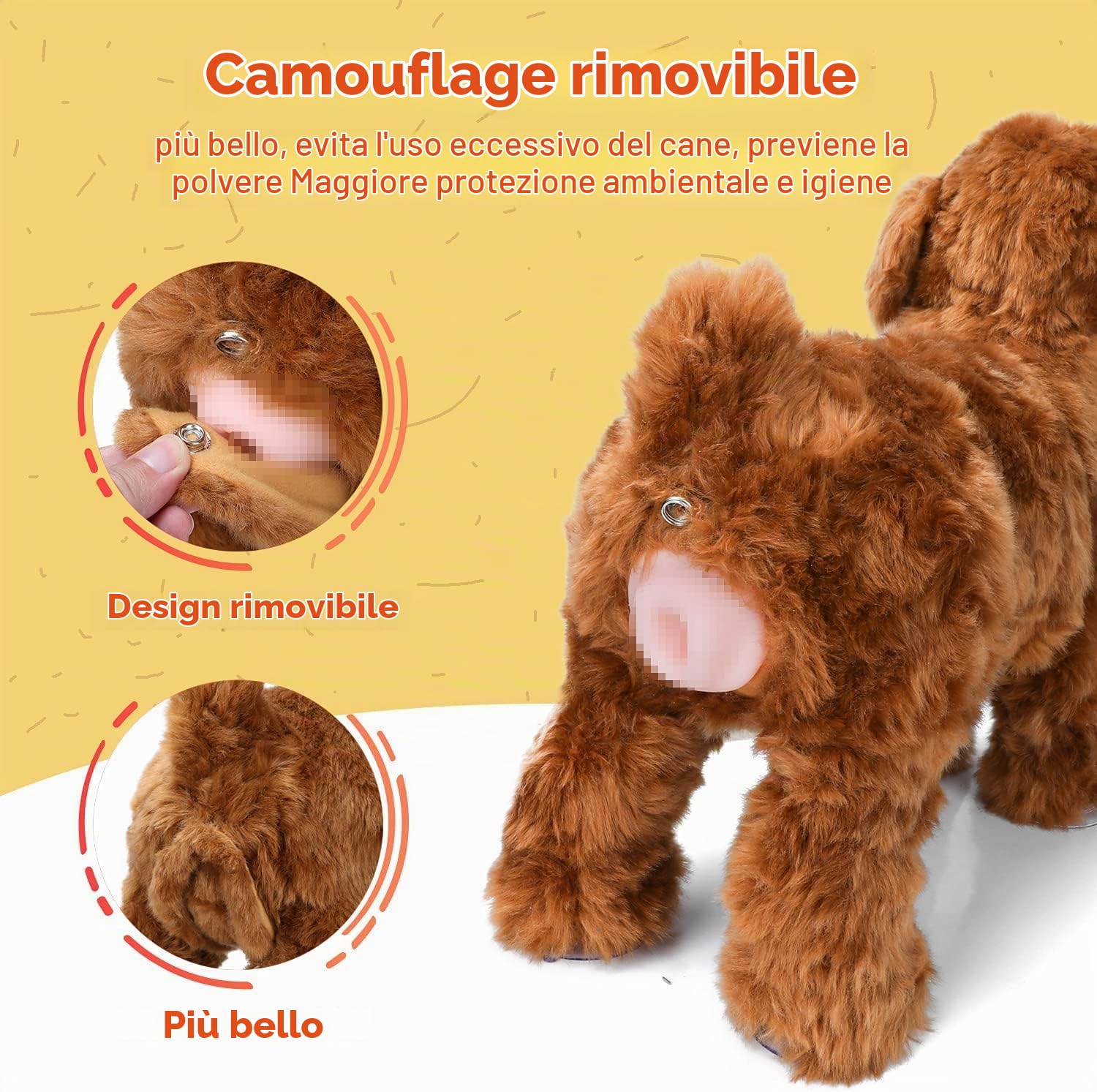 Giocattolo per l'estro del Sonno del Cane, Giocattolo per Cani di accoppiamento di Simulazione, Giocattoli striduli di Peluche interattivi per Cani, per Cane dell'estro Maschio,28cm