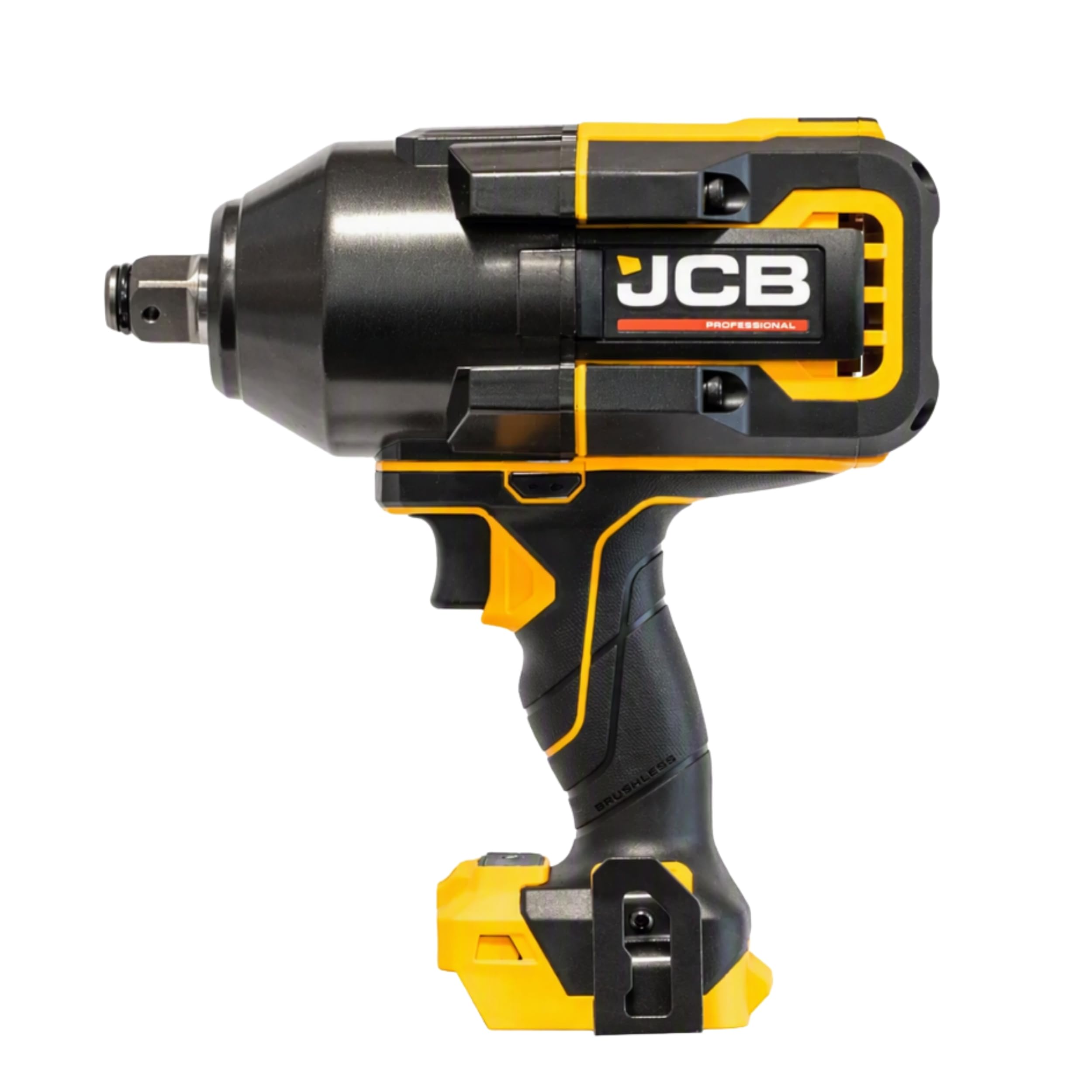JCB Pro 18V Brushless Cordless Impact Wrench, 3/4" Drive, 2000Nm Breakaway Torque, 1800Nm Fastening Torque, Body Only, 3 Year Warranty