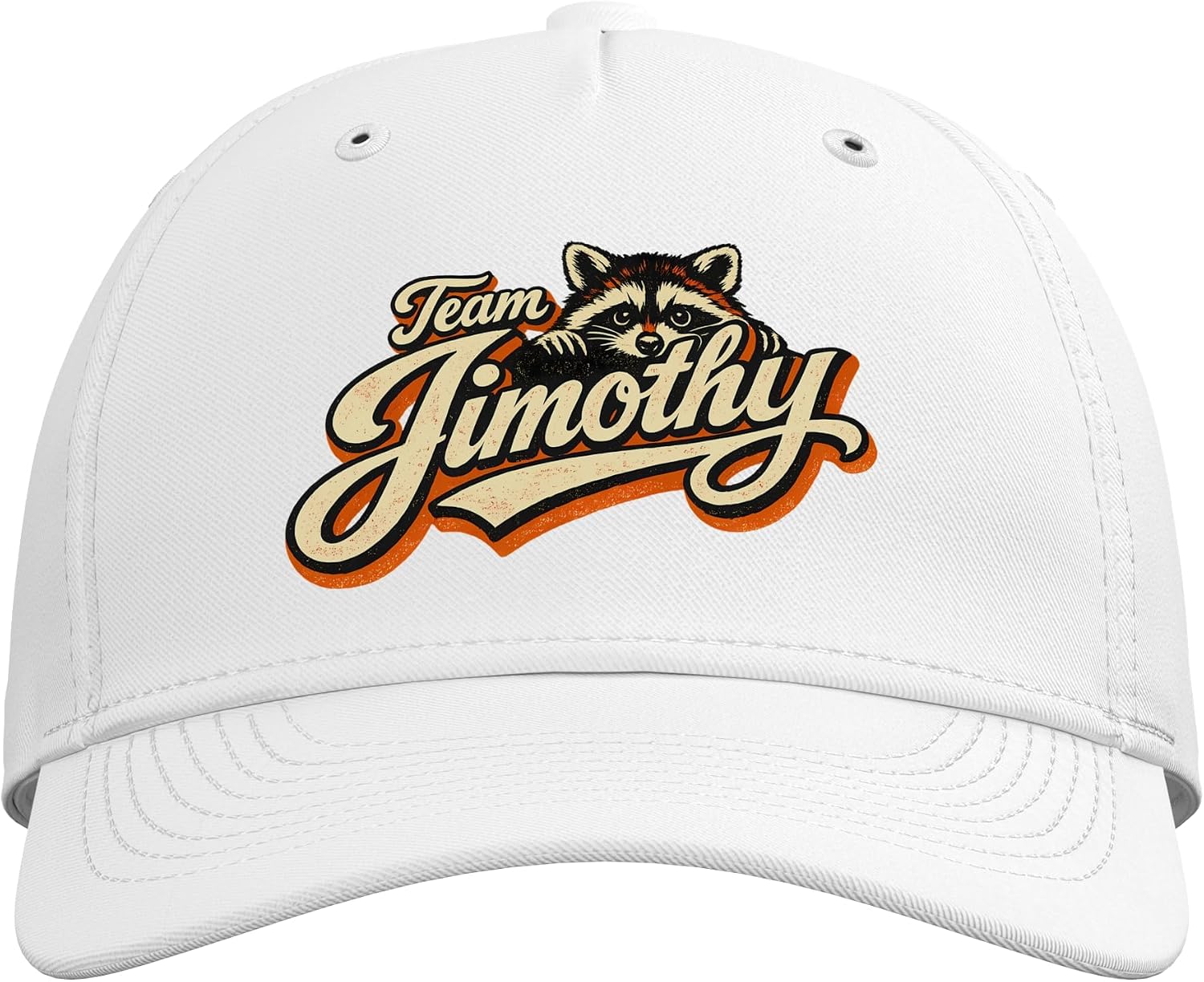 Team Jimothy Viral Raccoon Jimothy Adjustable Baseball Hat image 2