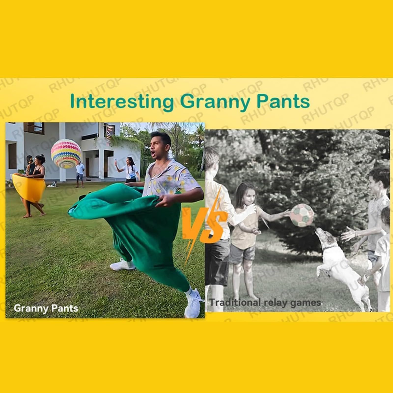 Duże zestawy spodni dla babci do gier ogrodowych, spodnie Freaky Party Games, spodnie z piłkami do zaznaczania i pompką, do zabawy na świeżym powietrzu, gry rodzinne, zestawy do gier na świeżym