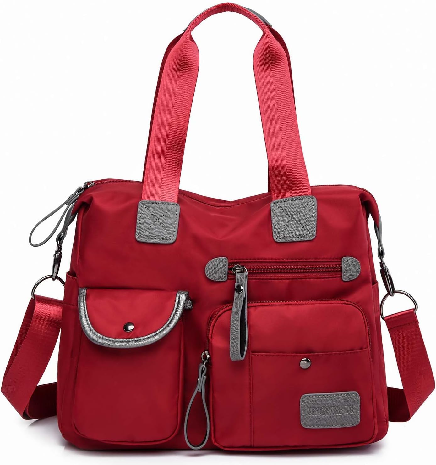 Tote Bags for Women,Top Handle Shoulder Handbag Travel Tote Purse with Multi Pockets,Waterproof Nylon Crossbody Tote Bag