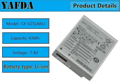 Miniatura 3 de cf-vzsu66u Nueva batería 7.4V 43WH5.7ah para Panasonic cf-vzsu66u Toughbook CF-C1