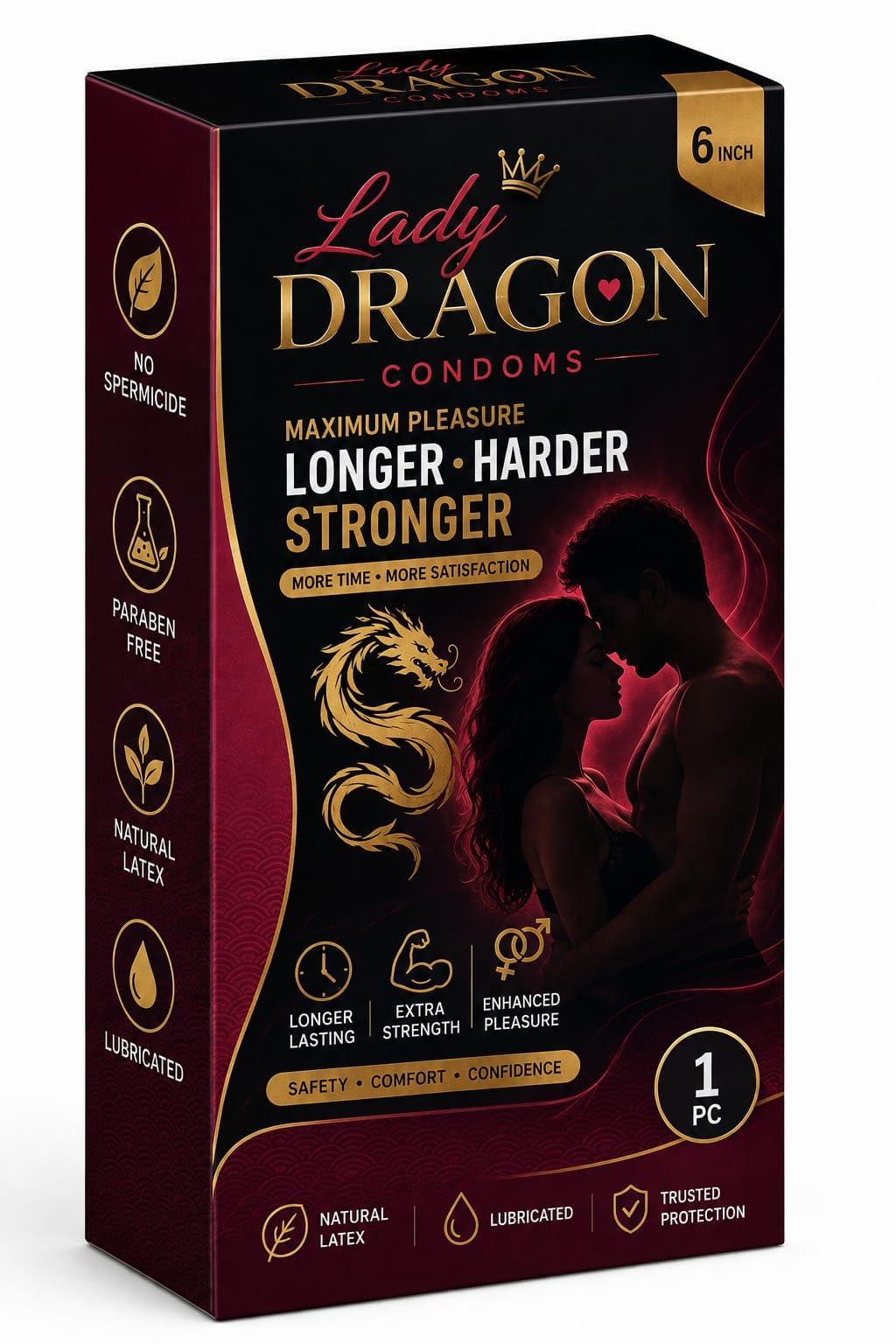 Dragon Condome For Men 6-inch Durable Size Skin-Friendly Silicone Comfortable Fit – Single Piece | Ultra Soft | Long Lasted-image-42