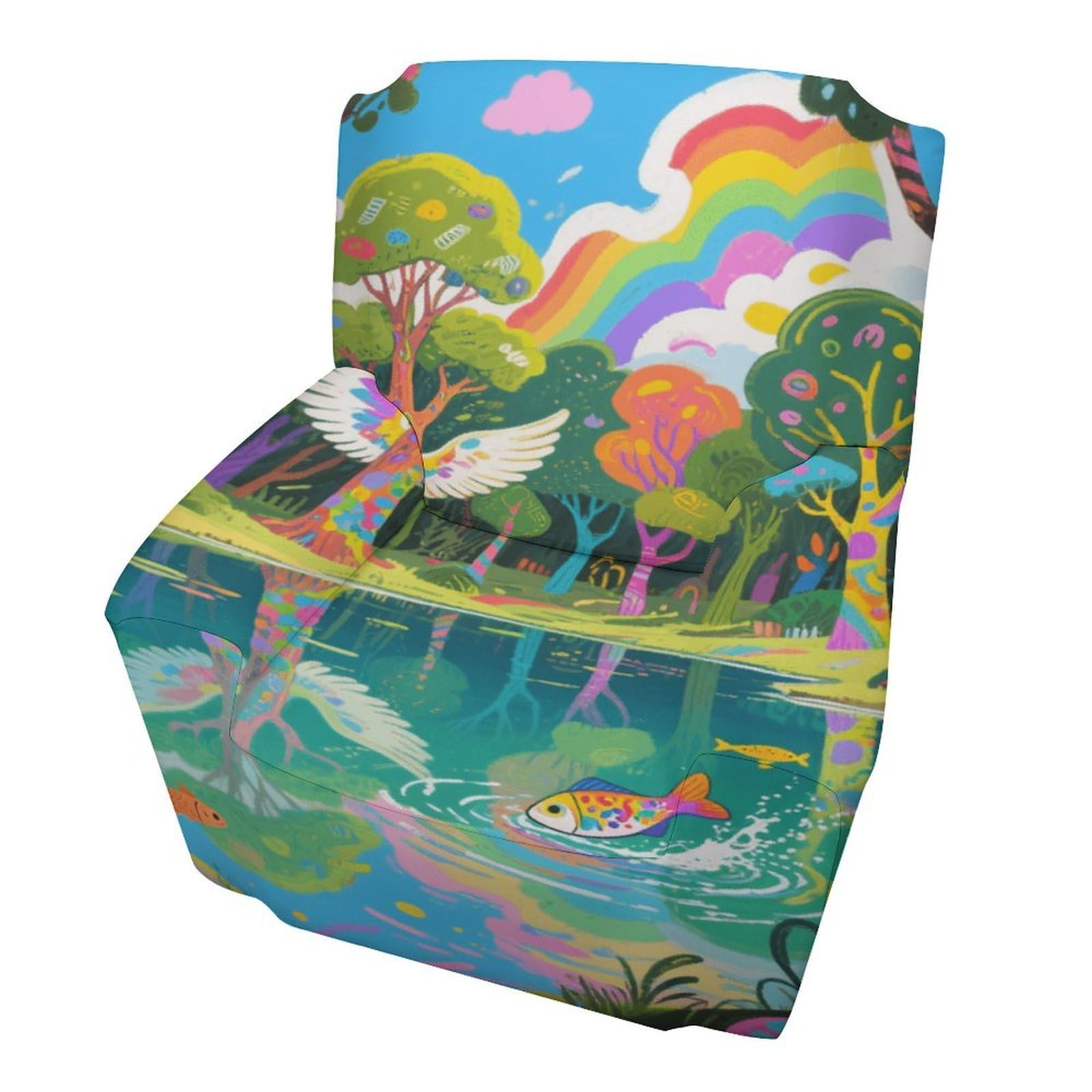 Fekiloot Style Graffiti Lake Couch Cover Sofa Cover Sofa Slipcover