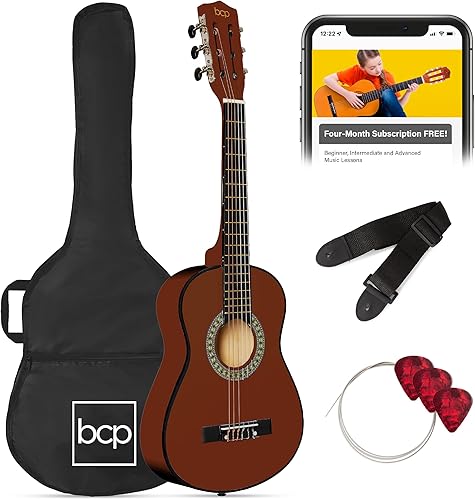 Vista 95 de Best Choice Products - Kit de guitarra acústica para principiantes, 38 pulgadas Rayos de sol