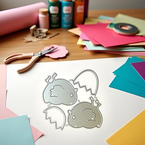 Miniatura 8 de Troqueles de corte de pollitos para hacer tarjetas, plantillas de corte para álbumes de recortes, álbum de fotos, troqueles de papel decorativo para