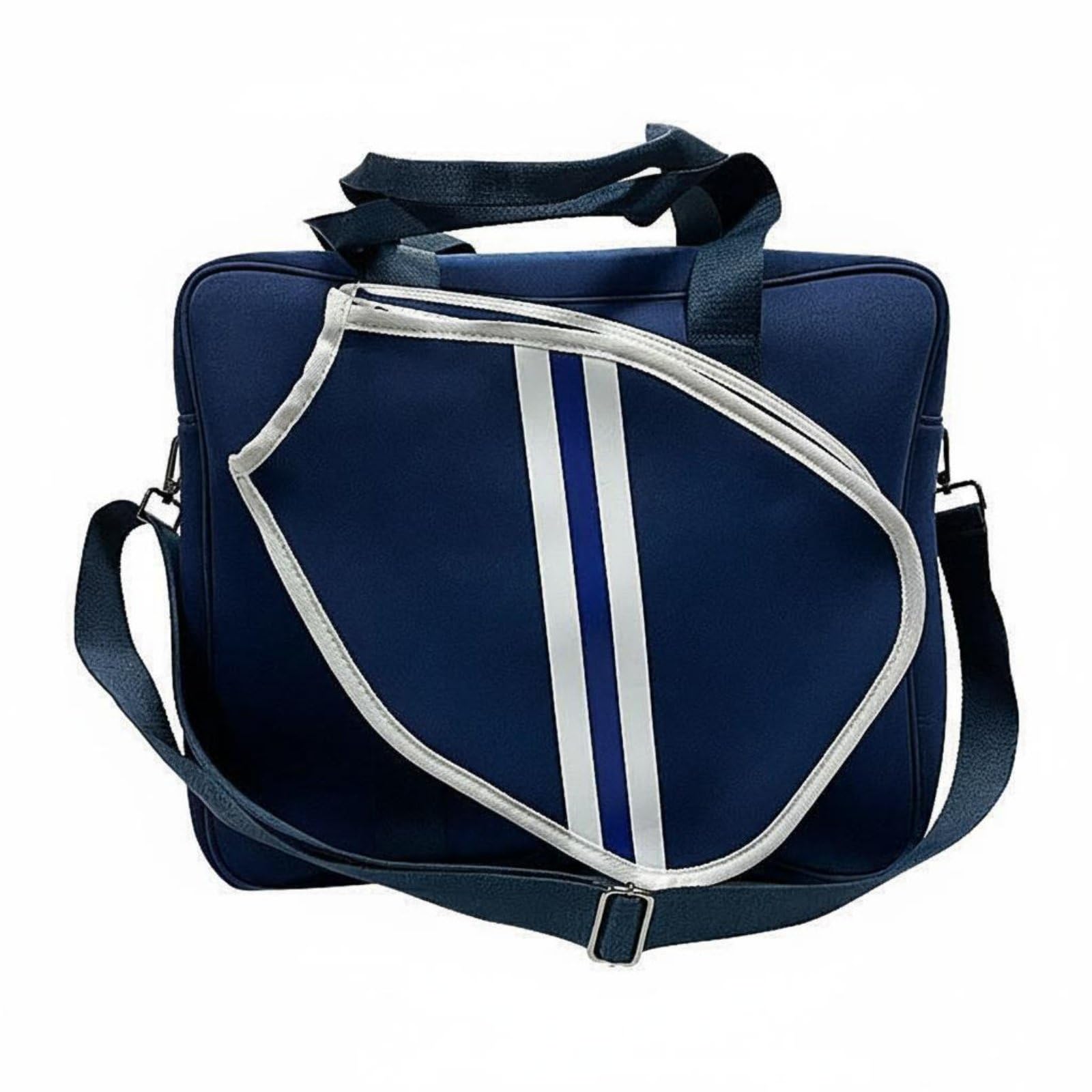 Custodia Pickleball Borsa Racchetta Borsa Padel Zaino Sportiva in Neoprene Morbido Elastico con Tasca Modellata per Pala E Cuciture Accurate Adatta a, Blu, Blu, Bianco, Argento