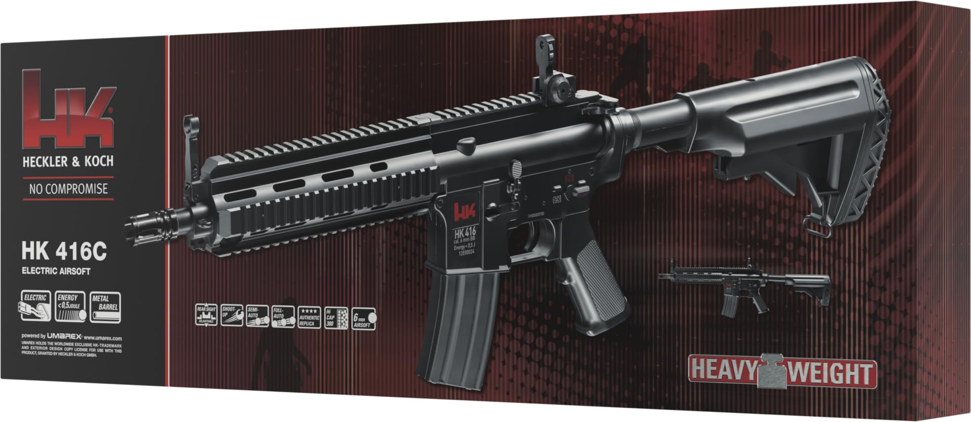 Heckler und Koch HK 416 CQB Softairgewehr Gewehr Elektrisch AEG max. 0.5 Joule, 2.5947