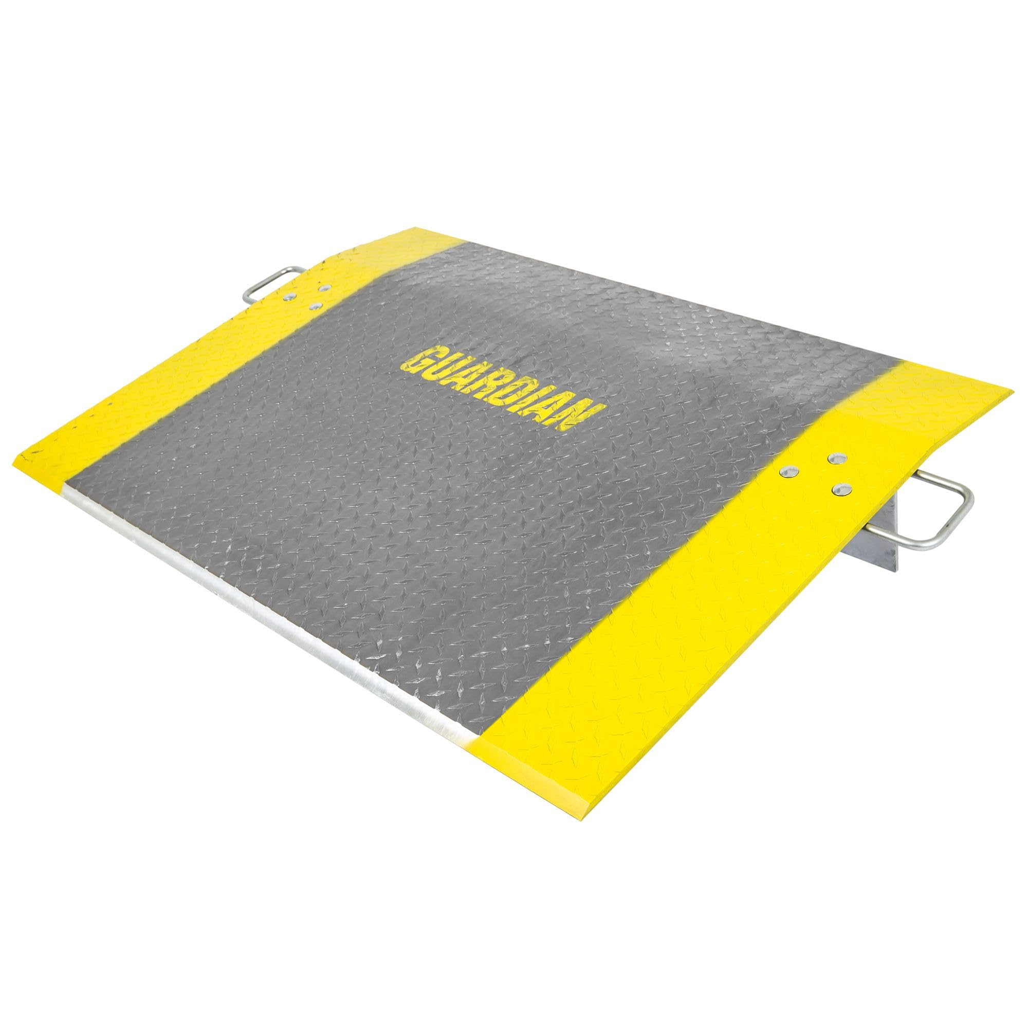 Dock Plate, 36" x 48", Aluminum, 5,300 lb, for Pallet Jacks, Hand Carts