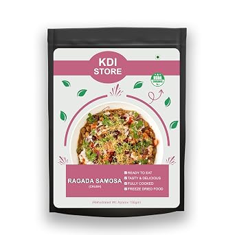 KDI Store Ragada Samosa, Ready to Eat Indian Street Food, Freeze Dried, Fully Cooked, USDA Organic, 95g