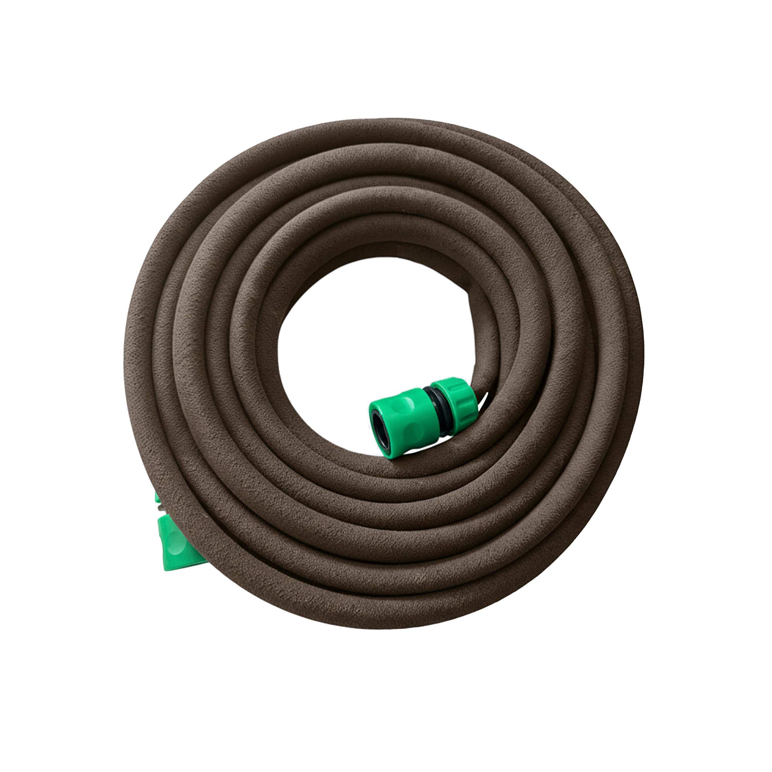 Relaxdays Tubo a Goccia, irrigazione, 70 m, per aiuole Rialzate e siepi, Marrone, Tubi