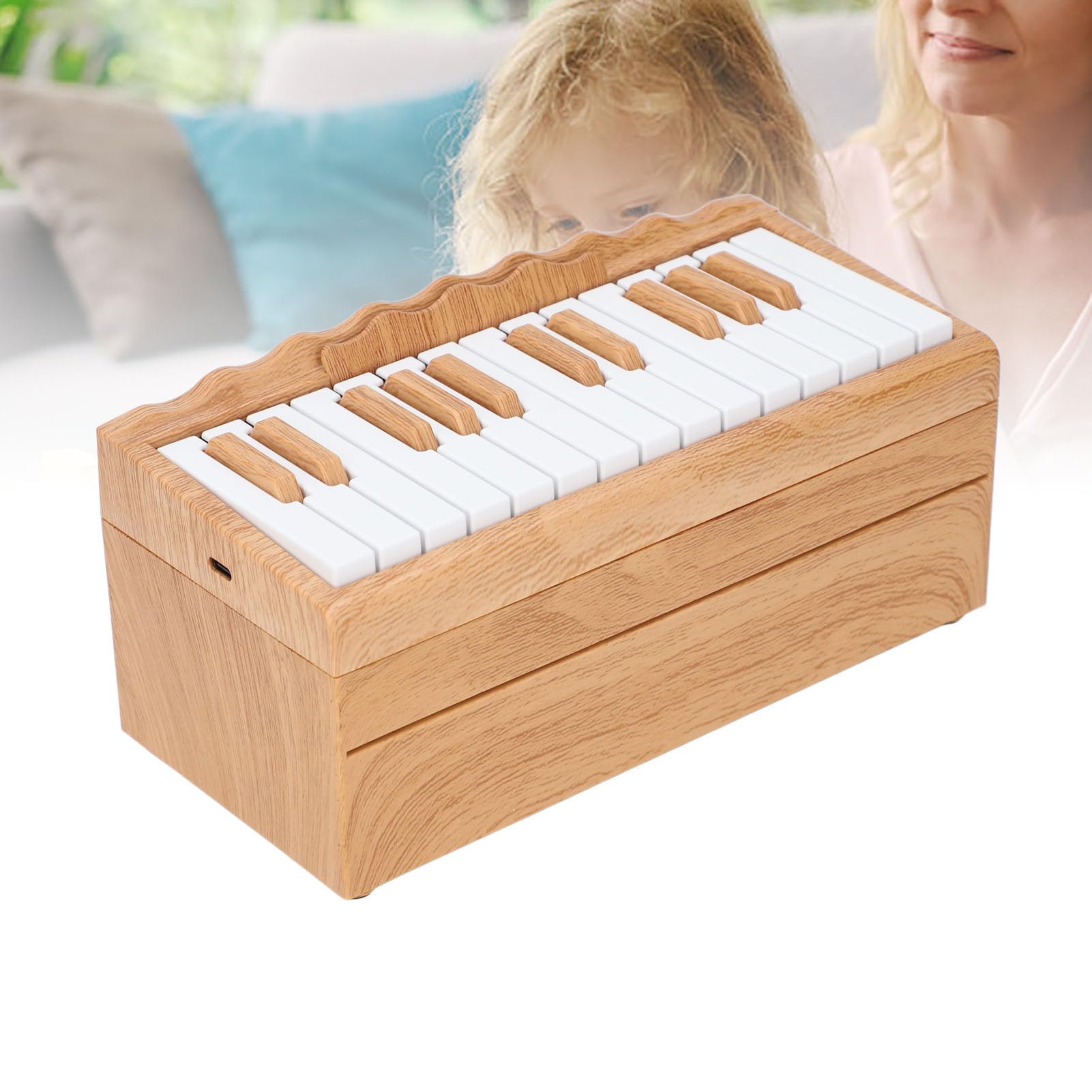 Mini Kalendarz Fortepianowy, Przenośny Wielofunkcyjny Kalendarz na Biurko z Pianinem ABS do Dekoracji Pokoju na Prezenty Urodzinowe