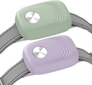 Automatic Pet Door Collar 68T, Compatible with High Tech Doggie Door, Fits & for MS-4 or 5, Purple & Green, 2PACK